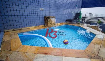 Cobertura com 3 dormitórios à venda, 135 m² por R$ 680.000,00 - Estuário - Santos/SP