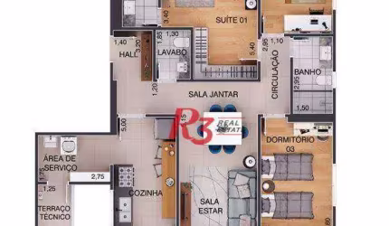Apartamento à venda, 146 m² por R$ 1.912.400,00 - Aparecida - Santos/SP