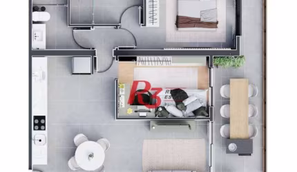 Apartamento à venda, 75 m² por R$ 1.046.420,00 - José Menino - Santos/SP