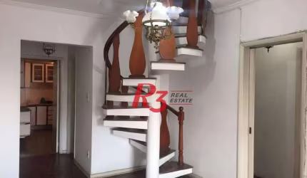 Cobertura com 3 dormitórios à venda, 200 m² por R$ 650.000,00 - Embaré - Santos/SP