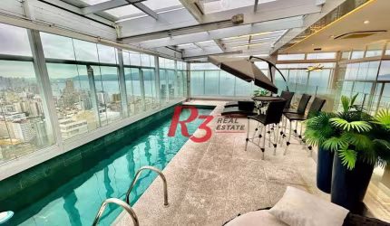 Cobertura com 4 dormitórios à venda, 450 m² por R$ 8.900.000,00 - Gonzaga - Santos/SP