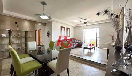 Apartamento com 3 dormitórios à venda, 121 m² por R$ 685.000,00 - Campo Grande - Santos/SP