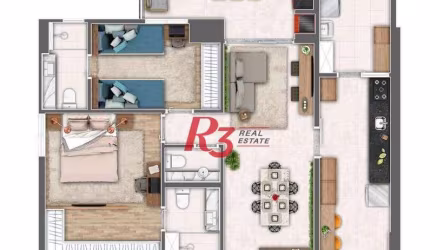 Apartamento com 2 dormitórios à venda, 87 m² por R$ 1.400.000 - Gonzaga - Santos/SP