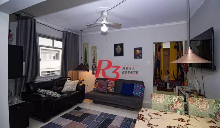 OPORTUNIDADE 380.000,00 , com 1 dormitório frente mar, - Boqueirão - Santos/SP