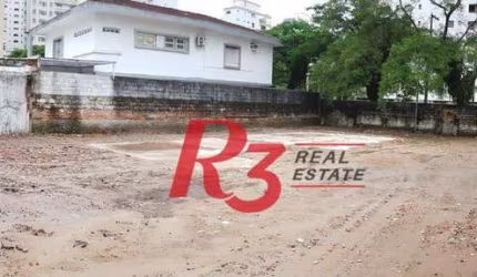 Terreno para alugar, 654 m² por R$ 10.913,07/mês - Centro - Guarujá/SP