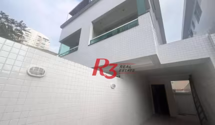 Casa Sobreposta Alta 3 suites,  150 m² por R$ 940.000 - Ponta da Praia - Santos