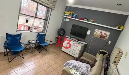 Kitnet com 1 dormitório para alugar, 32 m² por R$ 2.800,00/mês - Aparecida - Santos/SP