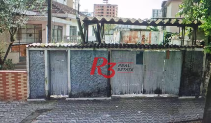 Terreno à venda, 240 m² por R$ 870.000,00 - Embaré - Santos/SP
