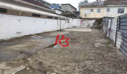 Terreno, 332 m² - venda por R$ 1.250.000,00 ou aluguel por R$ 4.500,01/mês - Campo Grande - Santos/SP