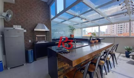 Apartamento Garden à venda, 90 m² por R$ 1.400.000,00 - Campo Grande - Santos/SP