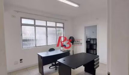 Sala, 89,88m2 m² - venda por R$ 300.000 ou aluguel por R$ 3.000/mês - Centro - Santos/SP