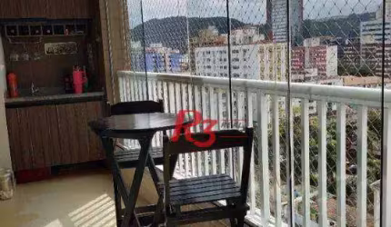 Apartamento com 3 quaros à venda, 96 m² por R$ 852.000 - Encruzilhada - Santos/SP