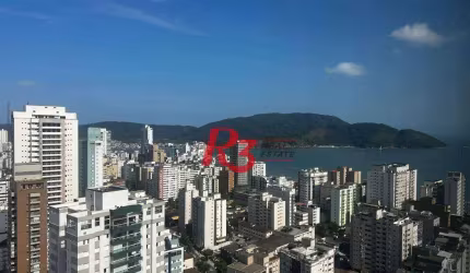 Apartamento para alugar, 106 m² por R$ 9.000,00/mês - Aparecida - Santos/SP