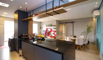 Apartamento 3 Quartos Com Varanda Gourmet Impecável à venda, 111 m² - Marapé - Santos/SP