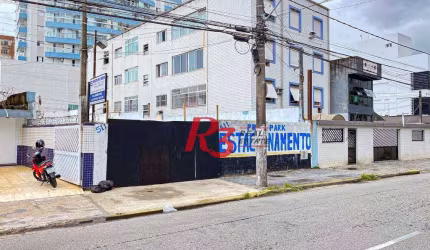 Terreno para alugar, 387 m² por R$ 20.000,00/mês - Encruzilhada - Santos/SP