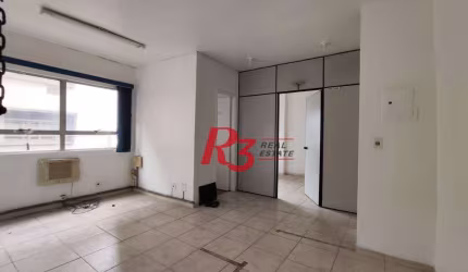 R3 REAL ESTATE VENDE OU ALUGA SALA COMERCIAL!  Sala, 34 m² - venda por R$ 250.000 ou aluguel por R$ 2.500/mês - Centro - Santos/SP