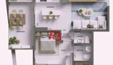 Apartamento com 1 dormitório à venda, 73 m² por R$ 936.000,00 - Ponta da Praia - Santos/SP