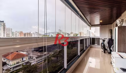 Apartamento com 3 dormitórios para alugar, 241 m² por R$ 12.000,00/mês - Aparecida - Santos/SP