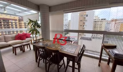 Apartamento Duplex com 2 suítes à venda, 121 m² por R$ 1.490.000 - Gonzaga - Santos/SP
