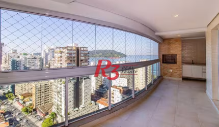 Apartamento, 204 m² - venda por R$ 3.300.000,00 ou aluguel por R$ 18.000,00/mês - Boqueirão - Santos/SP