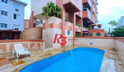 Apartamento Impecável, 3 dormitórios com suite e Lazer, 124 m² por R$ 1.300.000 - Embaré - Santos/SP
