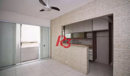 Apartamento com 2 dormitórios, 89 m² - venda por R$ 510.000,00 ou aluguel por R$ 3.200,00/mês - Boqueirão - Santos/SP