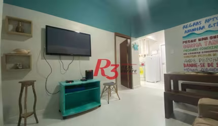 Apartamento com 1 dormitório à venda, 50 m² por R$ 395.000,00 - Ponta da Praia - Santos/SP