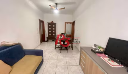Apartamento com 2 dormitórios na quadra da praia, 82 m² por R$ 648.000 - Gonzaga - Santos/SP