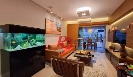 Apartamento Garden à venda, com 2 suítes e 3 vagas, Gonzaga, Santos SP