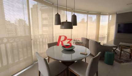 Apartamento com 3 dormitórios à venda, 209 m² por R$ 2.500.000,00 - Boqueirão - Santos/SP