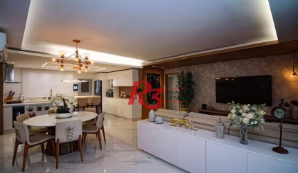 EXECLENTE APARTAMENTO NA APARECIDA, ÓTIMA LOCALIZAÇÃO, DIFERENCIADO COM DOUBLE SUÍTE NO QUARTO CASAL, VARANDA E PLANEJADOS