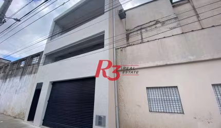 Galpão, 331 m² - venda por R$ 800.000,00 ou aluguel por R$ 5.806,13/mês - Paquetá - Santos/SP