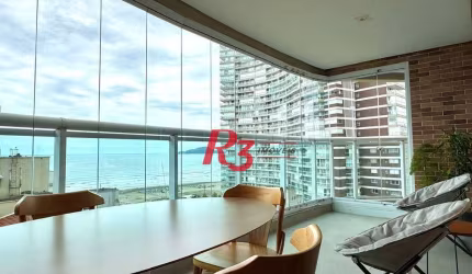 Encantador apto. frontal ao mar no Estanconfor Santos! 2 quartos, 100% reformado,  moderno, em localização espetacular em Santos!!