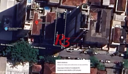 Terreno à venda, 300 m² por R$ 1.600.000,00 - Boqueirão - Santos/SP