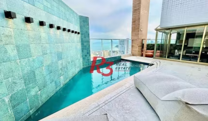 Cobertura com 3 dormitórios, 343 m² - venda por R$ 8.590.000,00 ou aluguel por R$ 44.700,00/mês - Gonzaga - Santos/SP