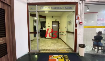 Sala para alugar, 30 m² por R$ 2.500,00/mês - Gonzaga - Santos/SP