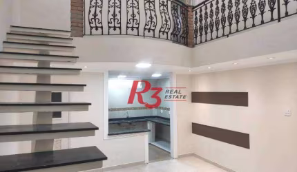 Sobrado para alugar, 100 m² por R$ 4.000,02/mês - Macuco - Santos/SP