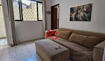 Apartamento térreo com 2 dormitórios à venda, 60 m² por R$ 345.000 - Vila Mathias - Santos/SP