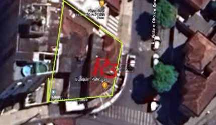 Terreno à venda, 460 m² por R$ 3.150.000 - Macuco - Santos/SP