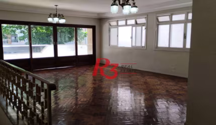 Casa com 3 dormitórios para alugar, 215 m² por R$ 6.908,00/mês - Ponta da Praia - Santos/SP