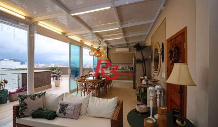 Cobertura com 4 dormitórios à venda, 430 m² por R$ 7.450.000,00 - Embaré - Santos/SP