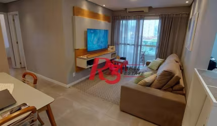 Apartamento com 2 dormitórios à venda, 63 m² por R$ 695.000,00 - Campo Grande - Santos/SP