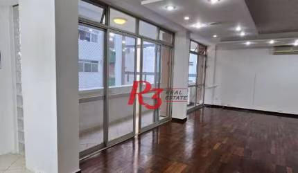 Apartamento com 3 dormitórios para alugar, 161 m² por R$ 6.000,00/mês - Gonzaga - Santos/SP