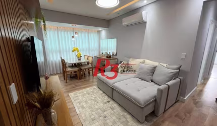 Apartamento com 2 dormitórios à venda, 76 m² por R$ 600.000,00 - Campo Grande - Santos/SP