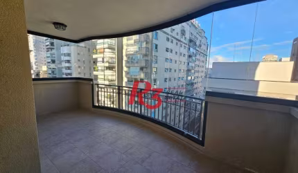 Apartamento com 3 dormitórios, 160 m² - venda por R$ 2.500.000,00 ou aluguel por R$ 14.500,00/mês - Boqueirão - Santos/SP