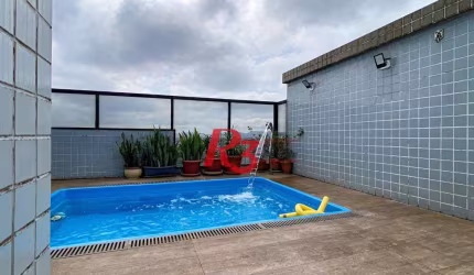 Cobertura Triplex com 3 dormitórios à venda, 300 m² por R$ 1.750.000 - Aparecida - Santos/SP