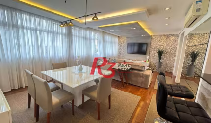 Apartamento, 127 m² - venda por R$ 1.300.000,00 ou aluguel por R$ 7.000,00/mês - Gonzaga - Santos/SP