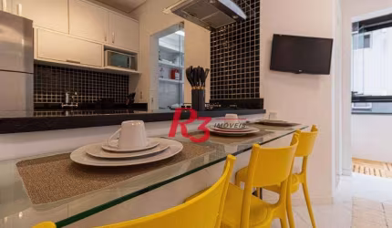 Apartamento com 1 dormitório à venda, 55 m² por R$ 590.000,00 - Pompéia - Santos/SP