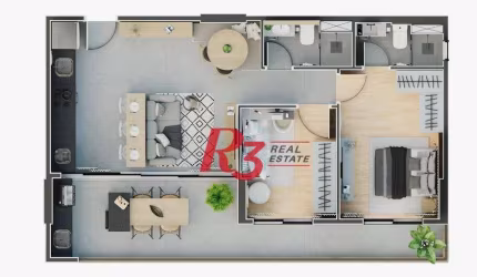 Apartamento com 2 dormitórios para alugar, 65 m² por R$ 6.500,00/mês - Ponta da Praia - Santos/SP