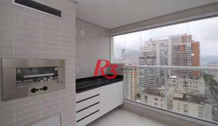 Apartamento com 3 dormitórios para alugar, 101 m² por R$ 9.000,02/mês - Gonzaga - Santos/SP